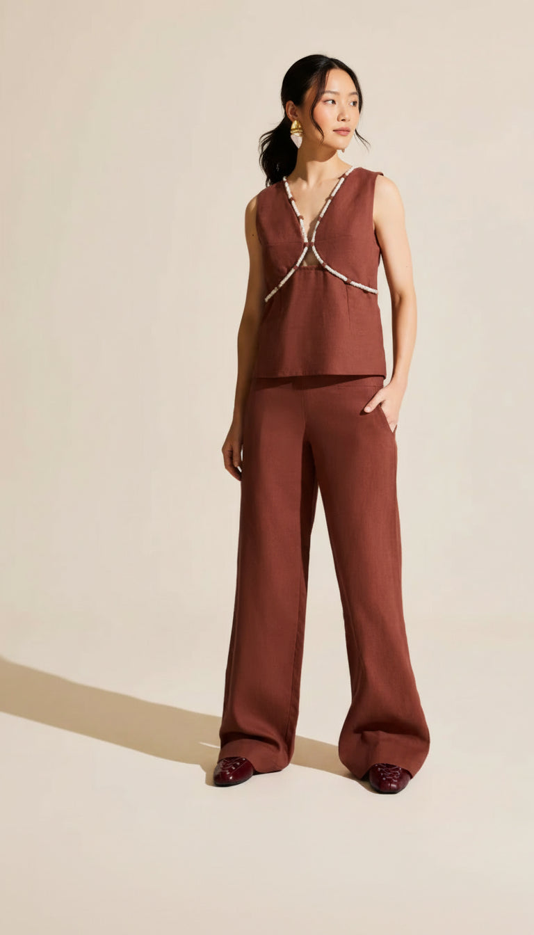 Calça Drica | Rami Marrom