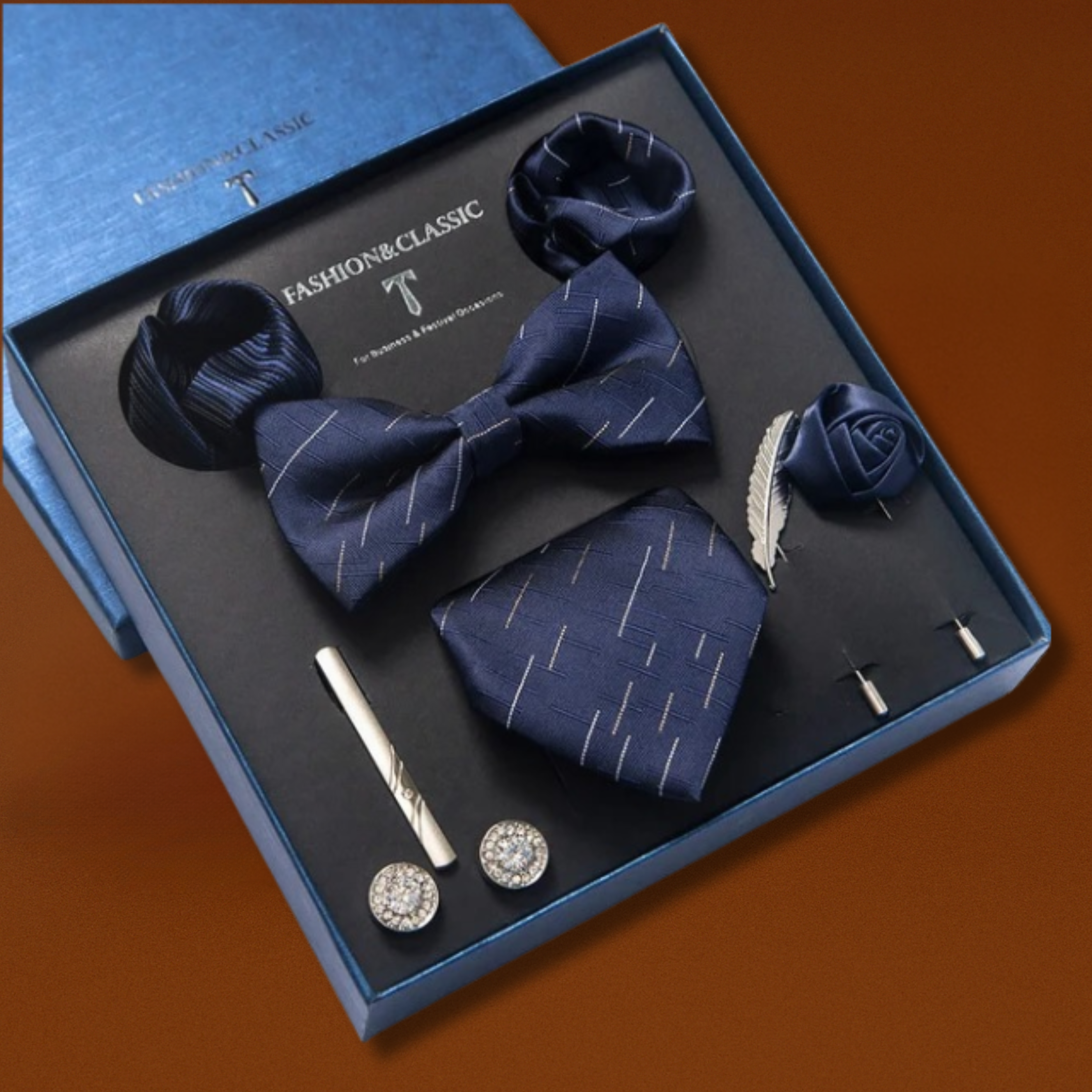 Gravata de Seda Clássica | Modelo Rosco Blu