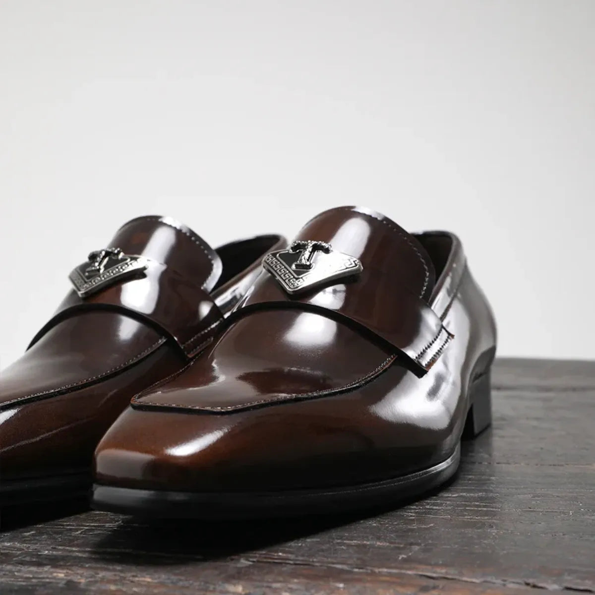 Sapato Loafer Luxo Verniz Pisa