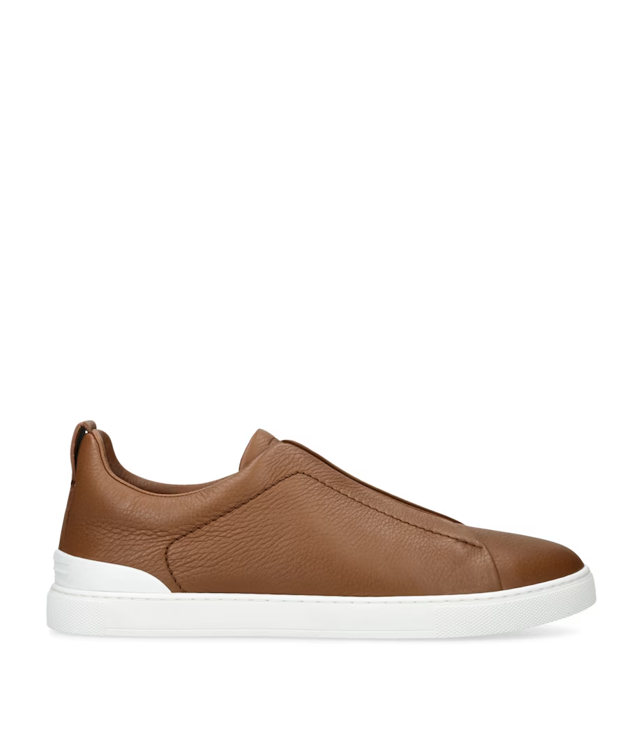 Tenis Zegna Triple Stitch Couro
