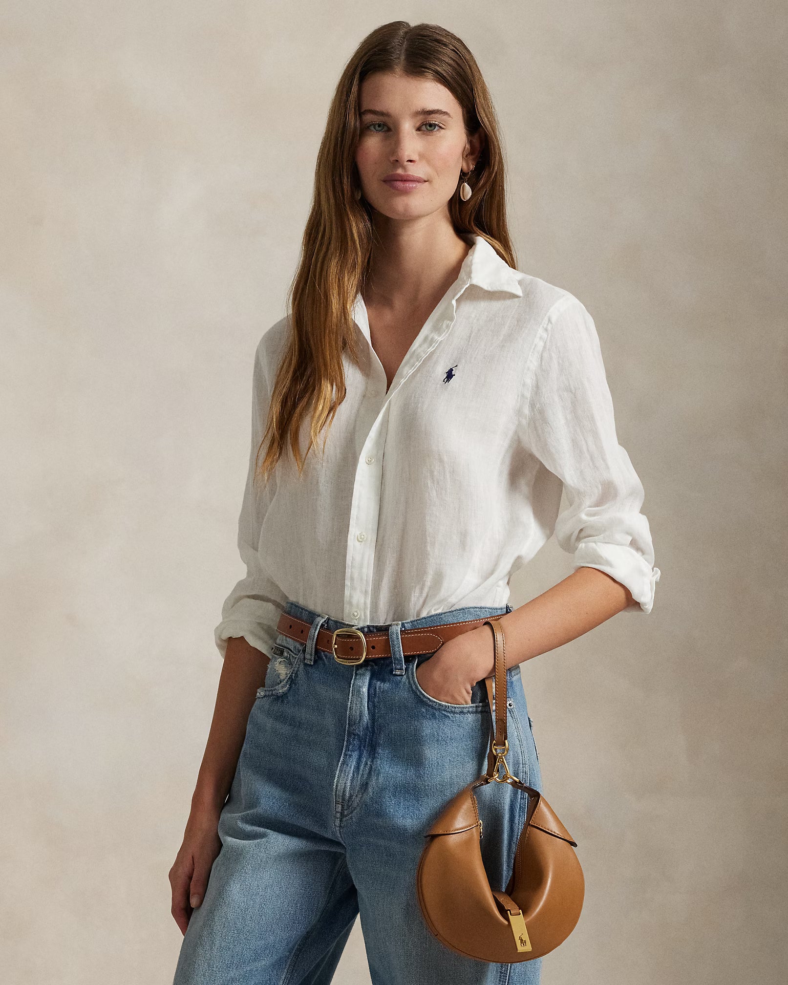 Camisa Ralph Lauren |Camisa de linho Classic Fit