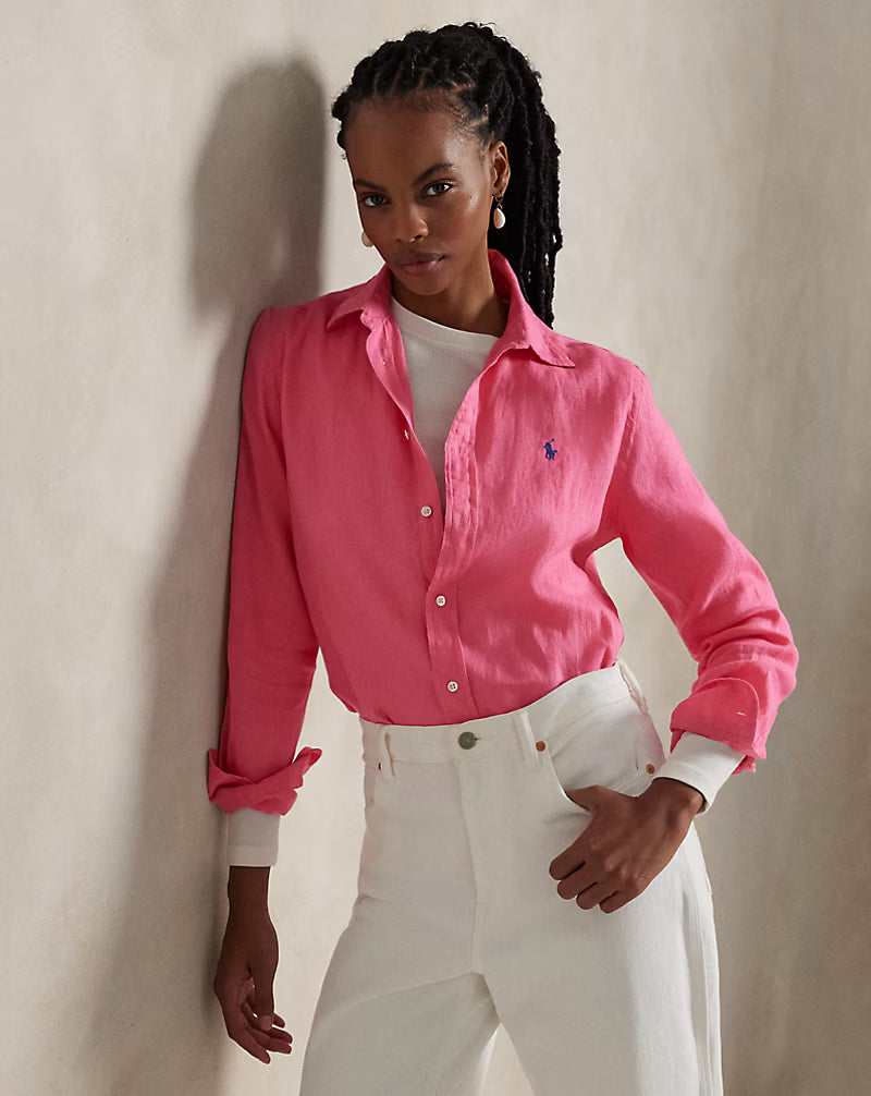 Camisa Ralph Lauren |Camisa de linho Classic Fit