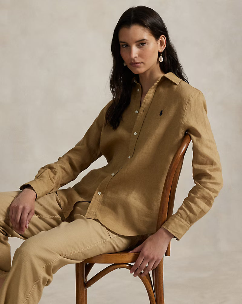 Camisa Ralph Lauren |Camisa de linho Classic Fit
